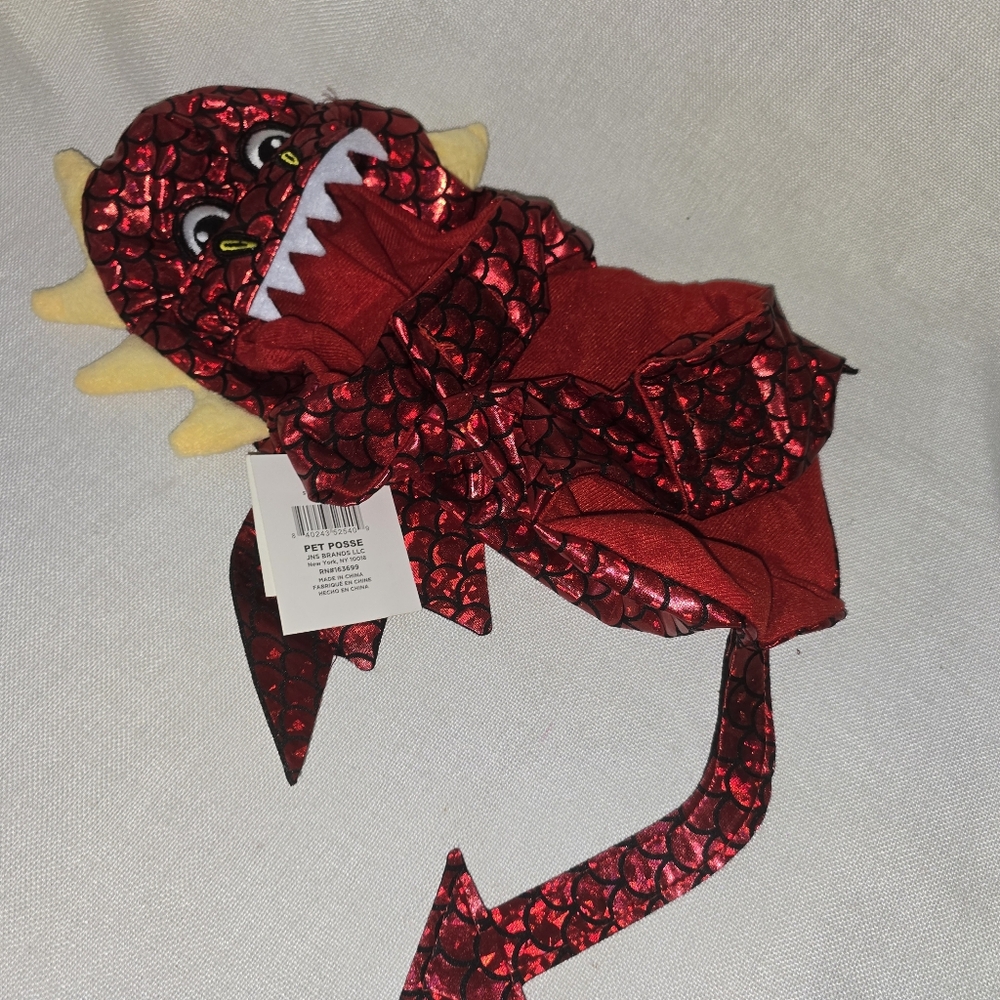 Pet Posse Red Dragon Costume for Pets Sz   Medium Holiday Halloween Seasonal NWT